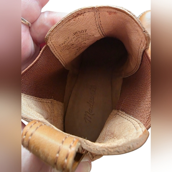 Madewell Regan Brown Leather Ankle Booties Size 7.5 - Picture 7 of 7